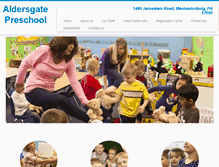 Tablet Screenshot of aldersgatepreschool.org